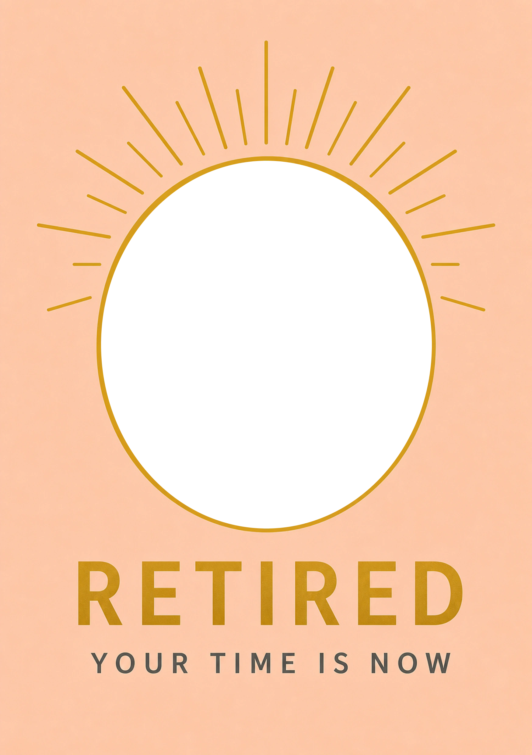 Retirement - Personalised Card — with punch holes