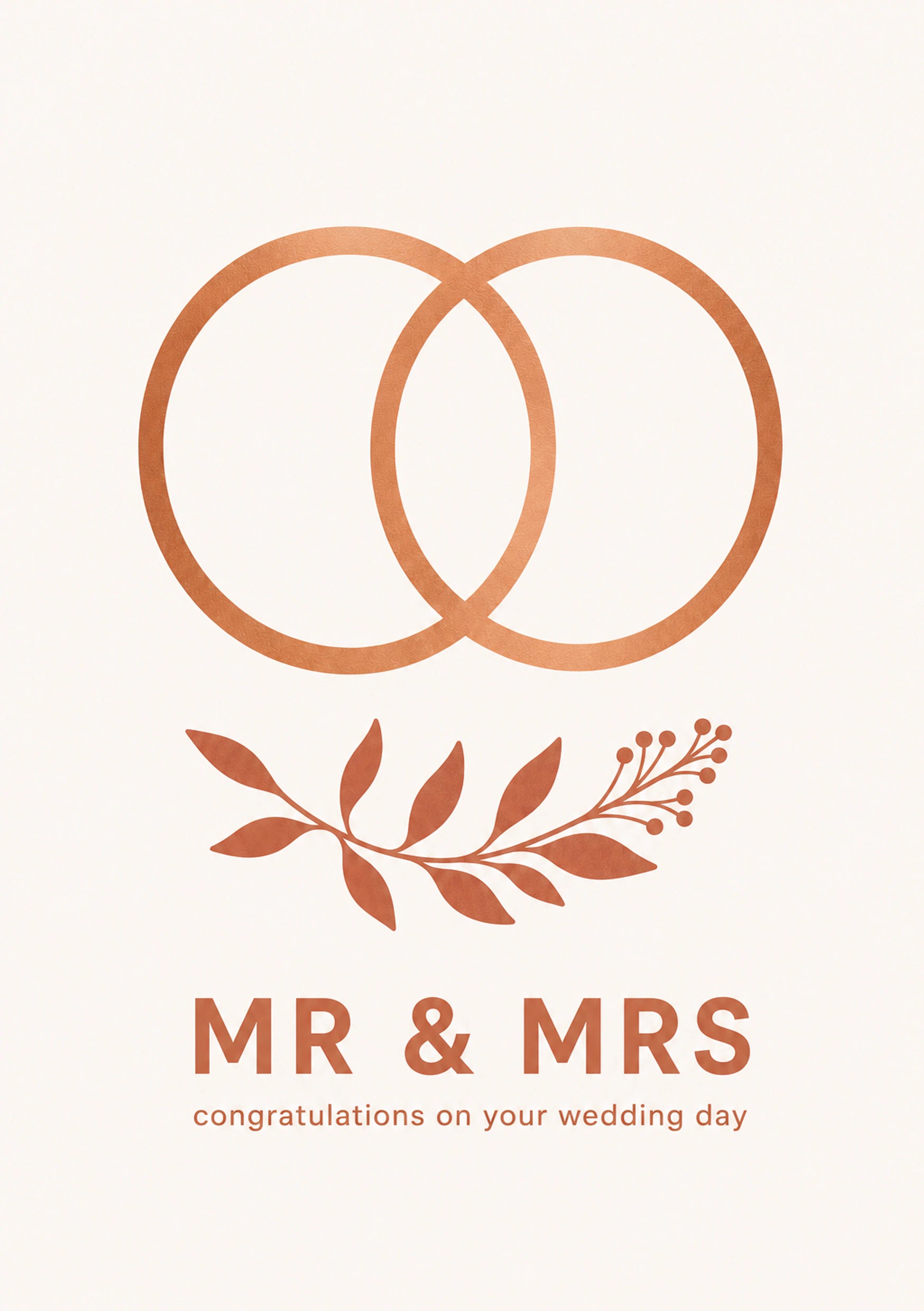 Wedding - Personalised Card — with punch holes