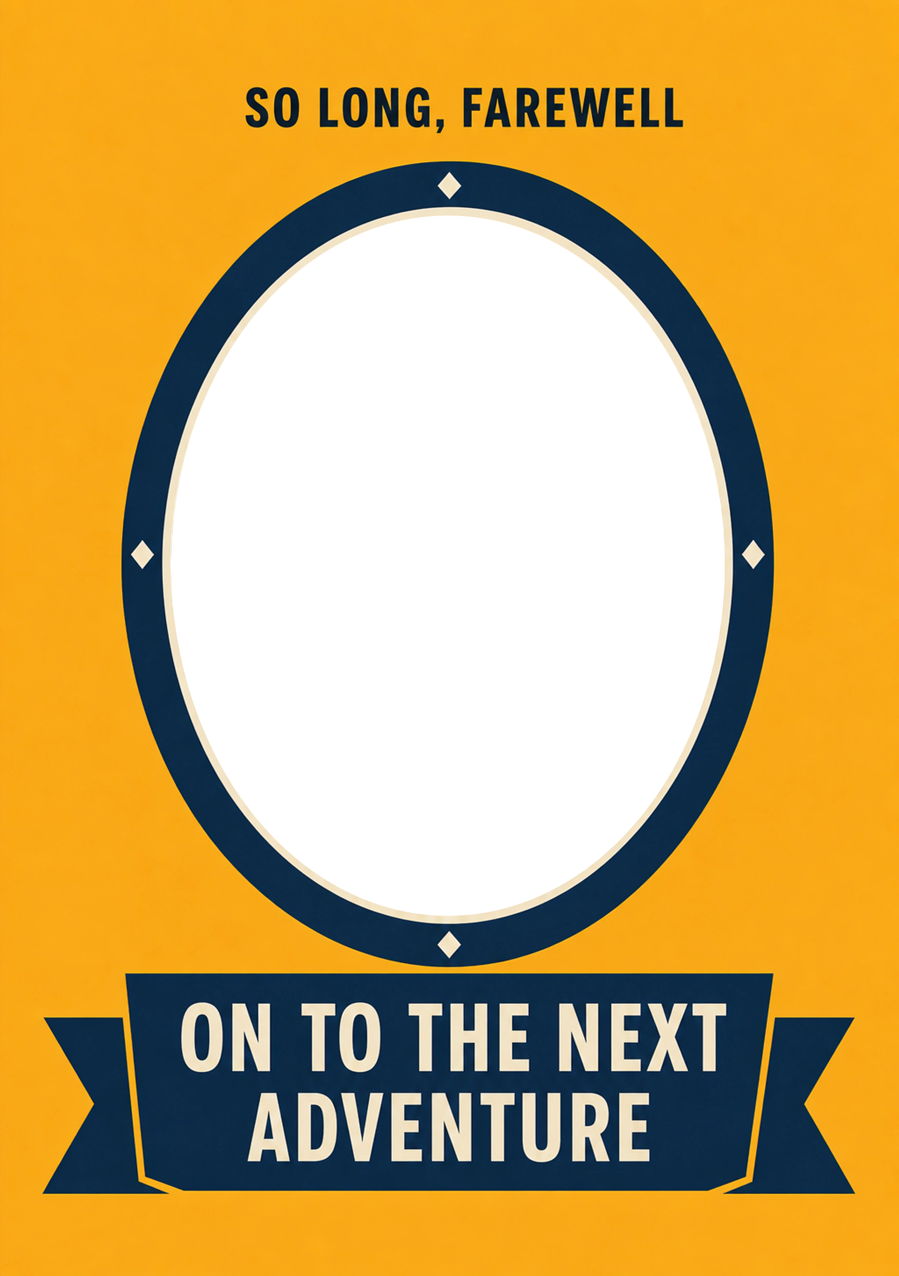 Leaving - Personalised Card — with punch holes
