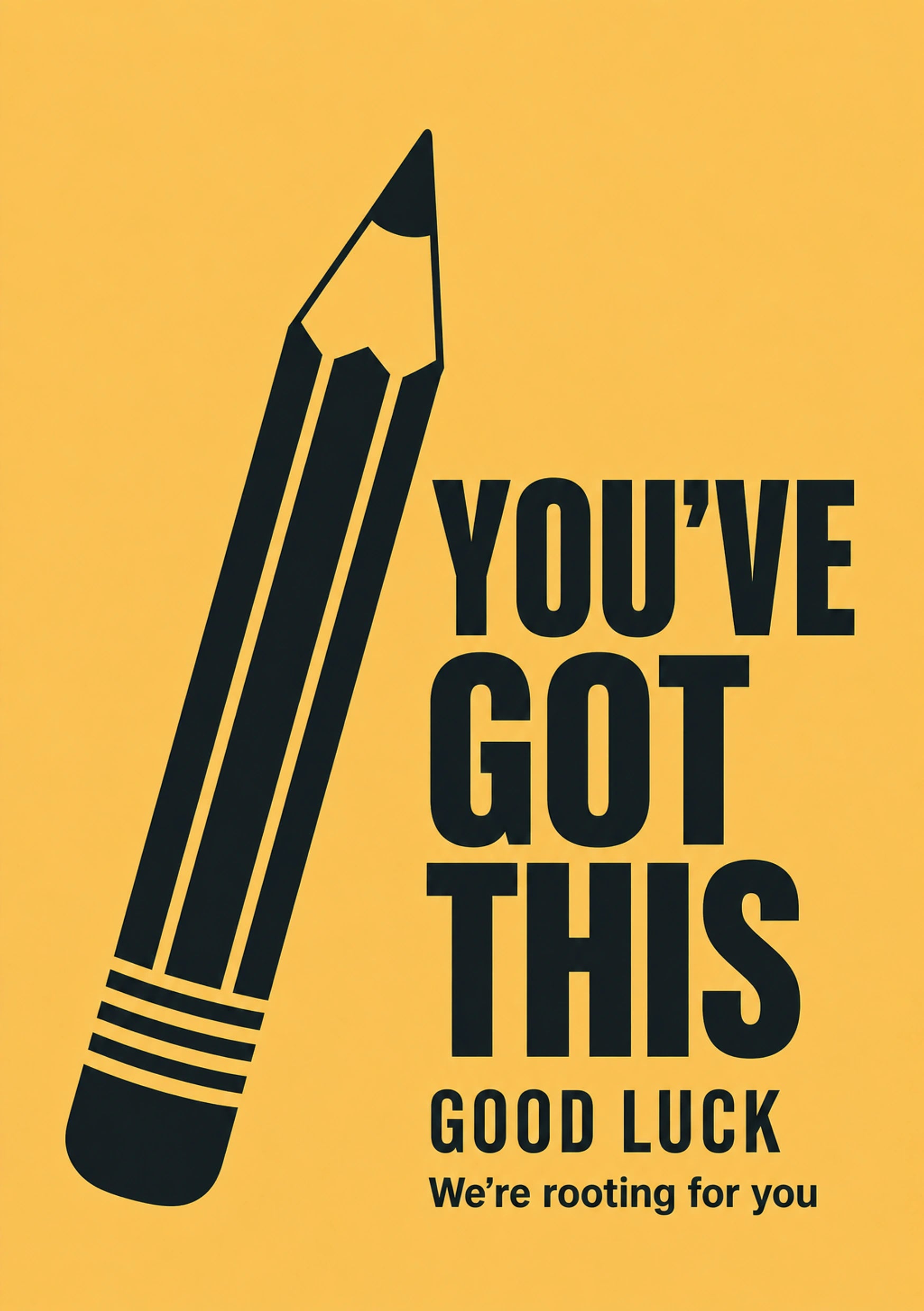 Exams - Personalised Card — with punch holes