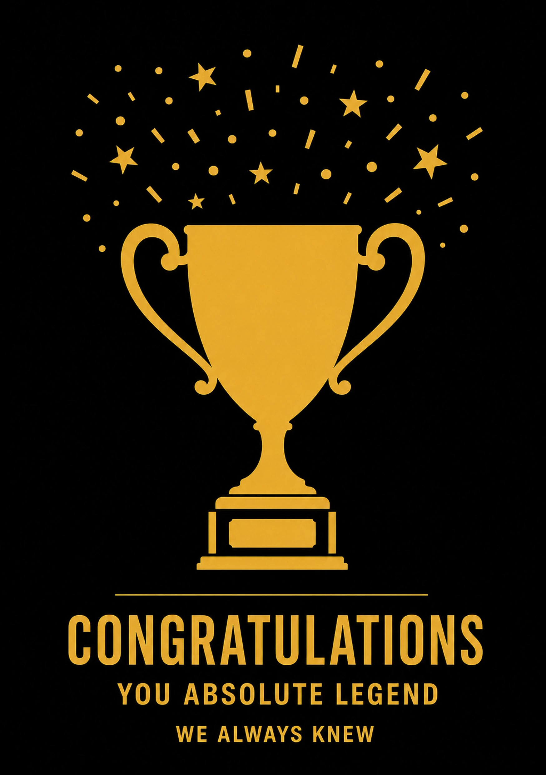 Congratulations - Personalised Card — with punch holes