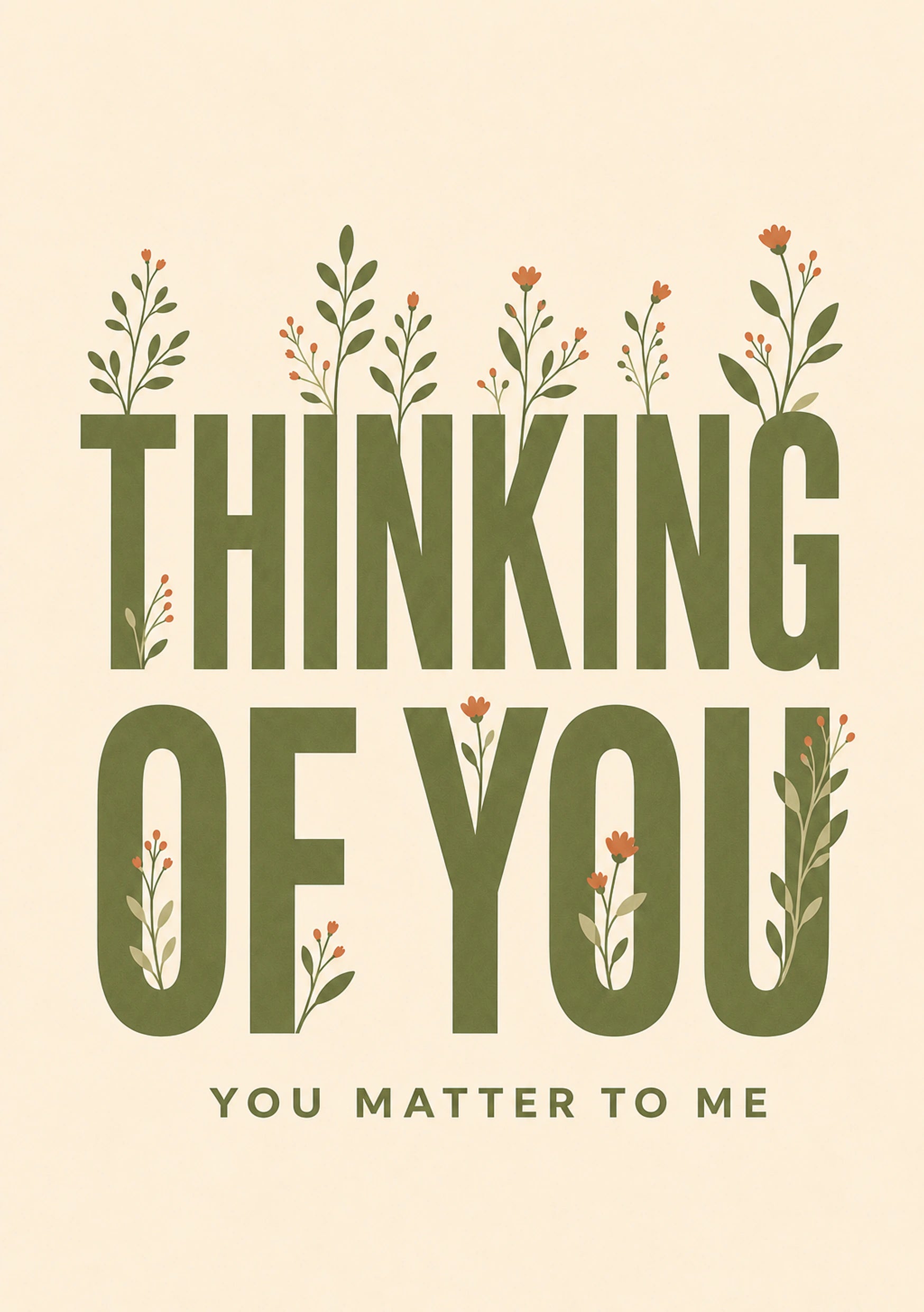 Thinking Of You - Personalised Card