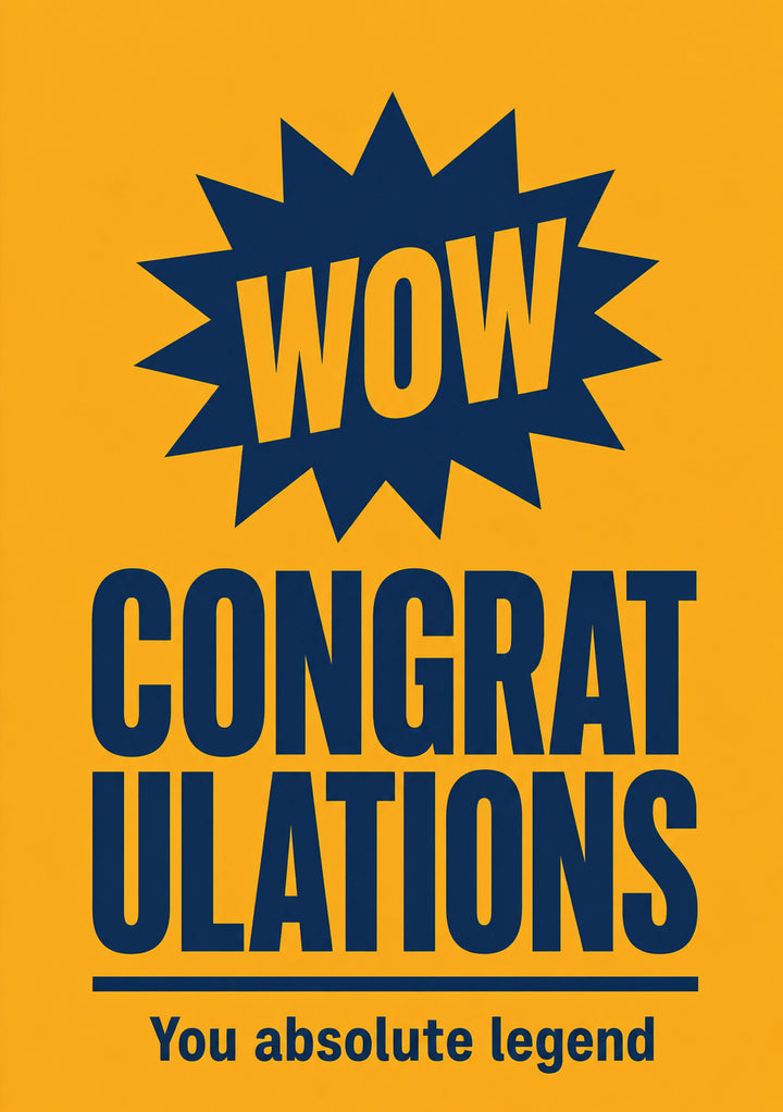 Congratulations - Personalised Card