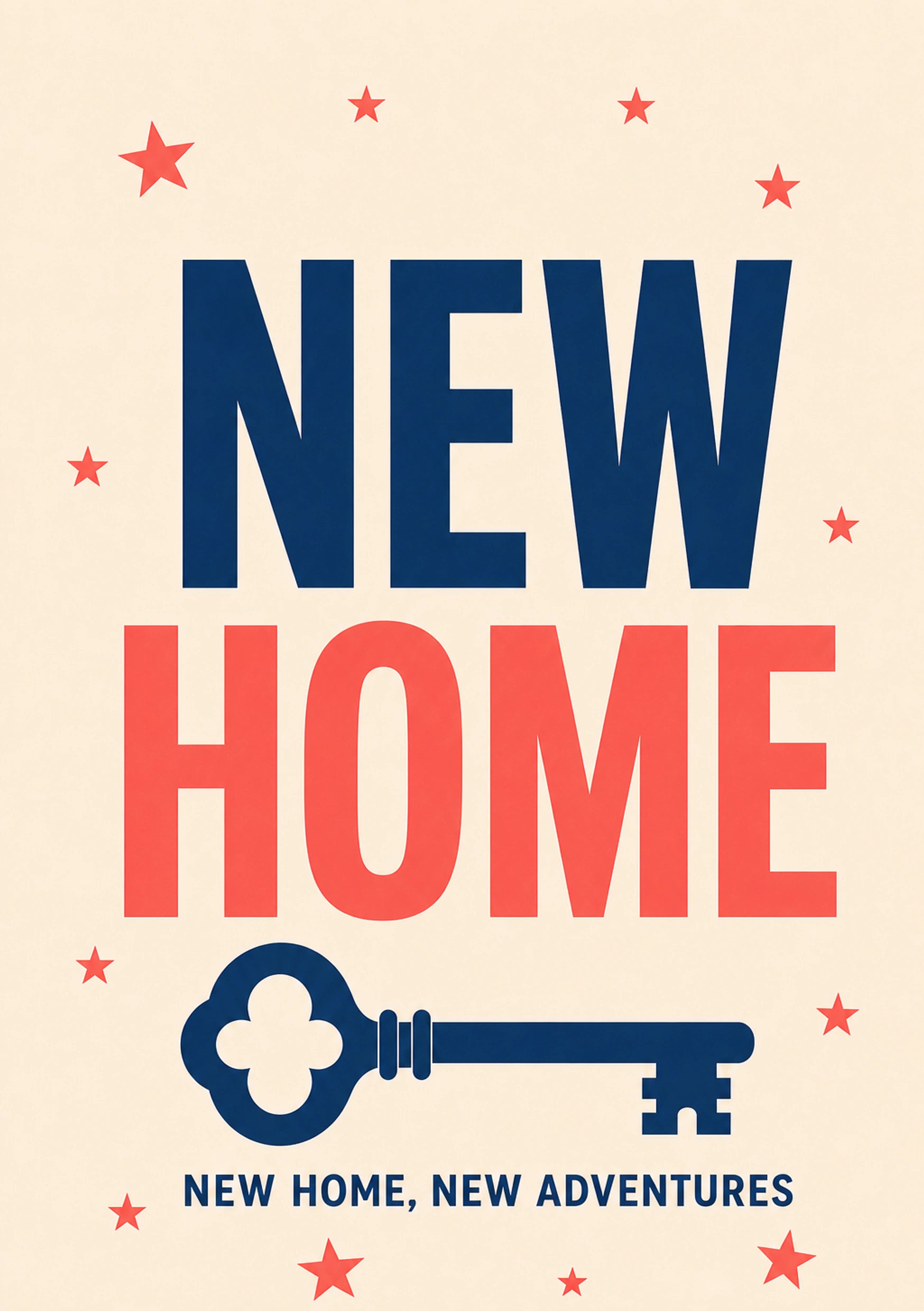 New Home - Personalised Card — with punch holes