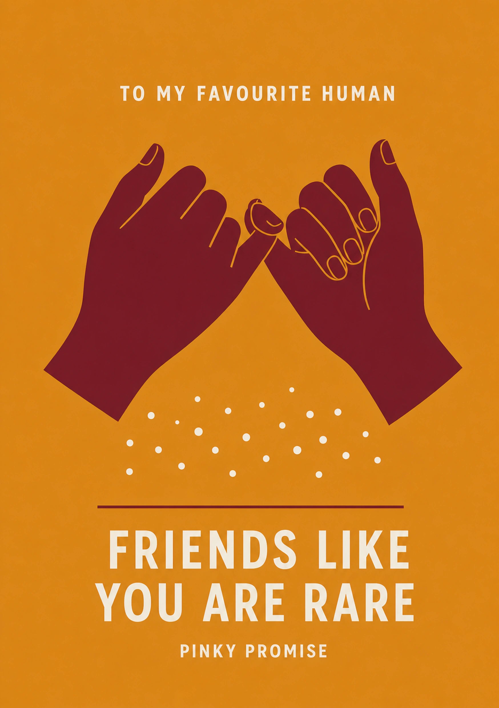 Friendship - Personalised Card — with punch holes