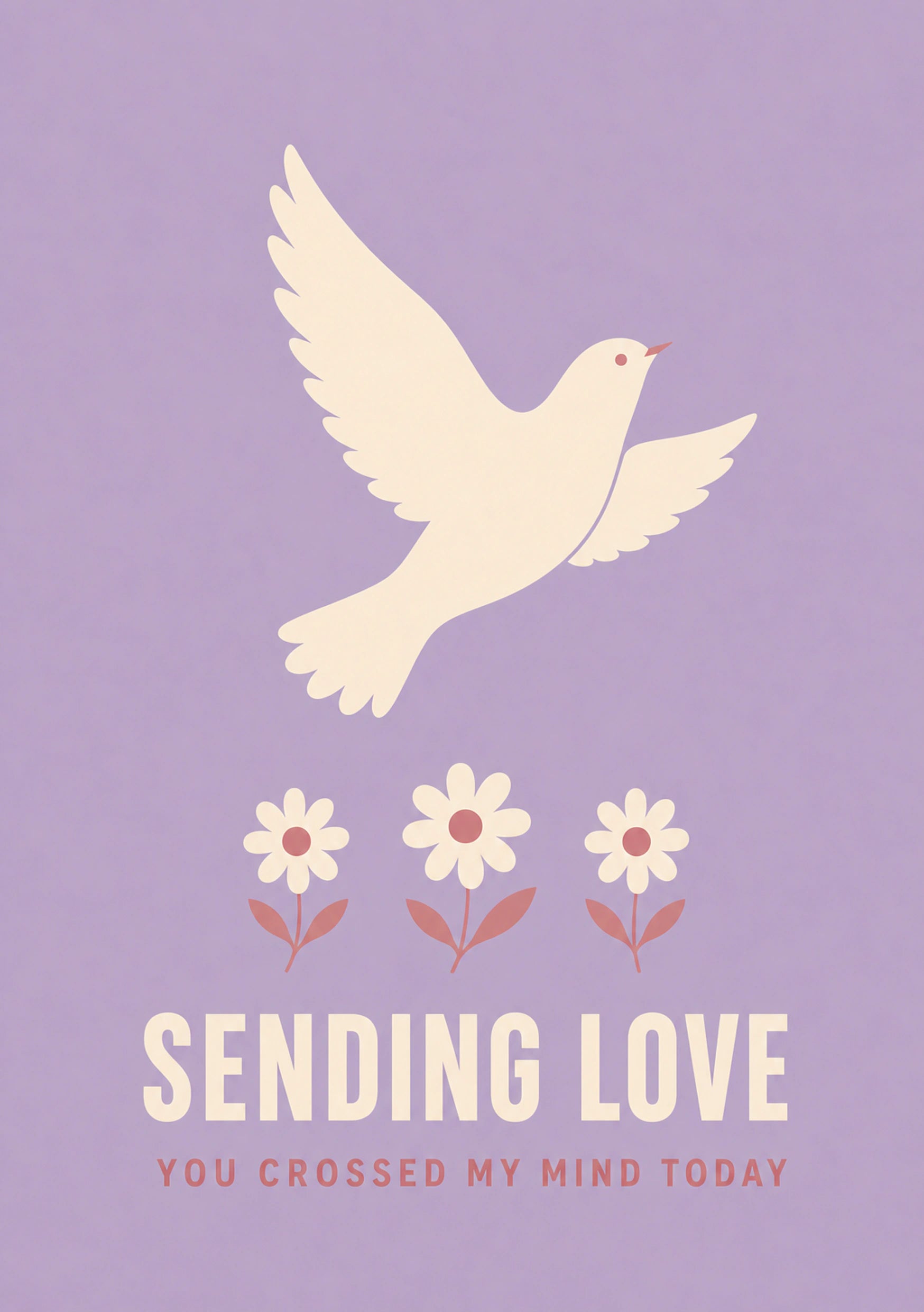 Thinking Of You - Personalised Card — with punch holes