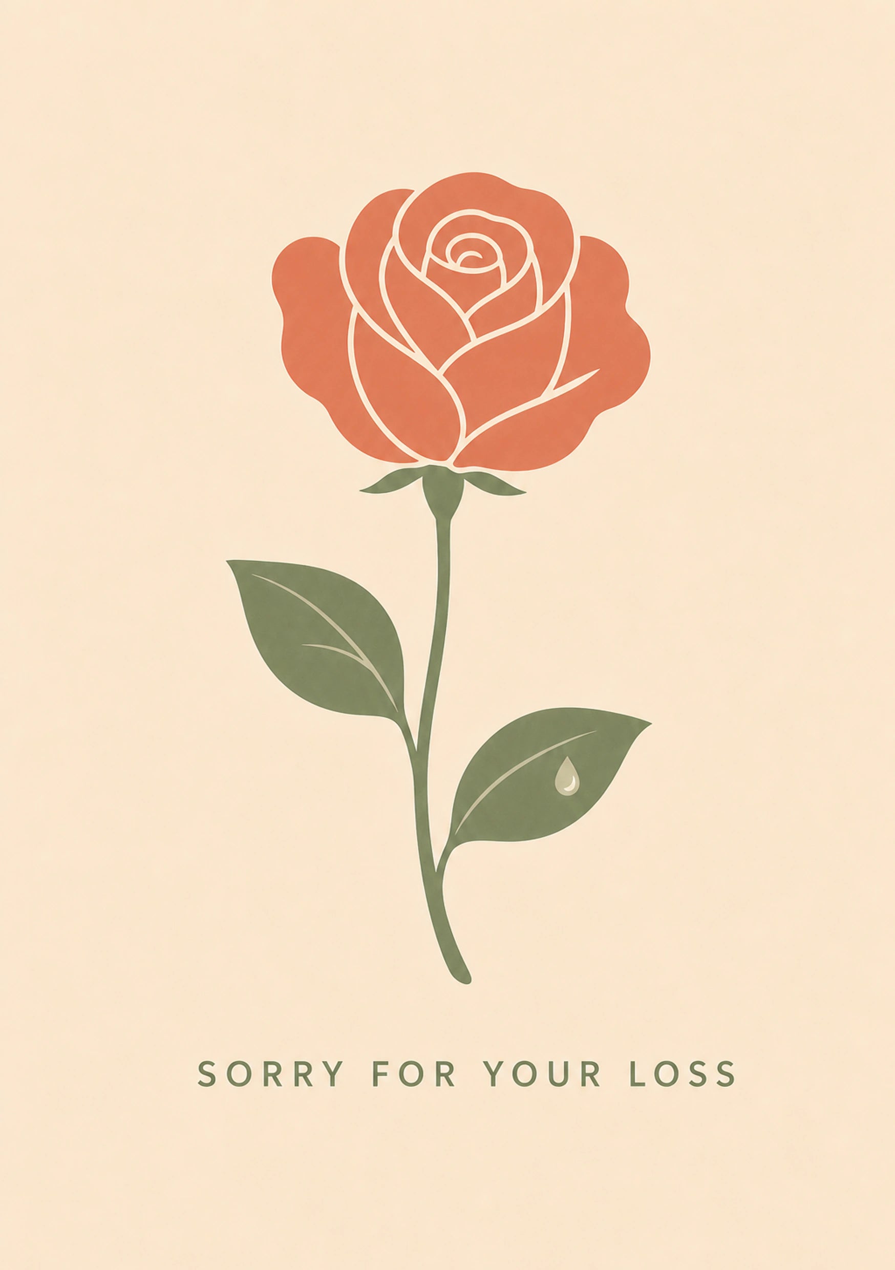 Sympathy - Personalised Card — with punch holes