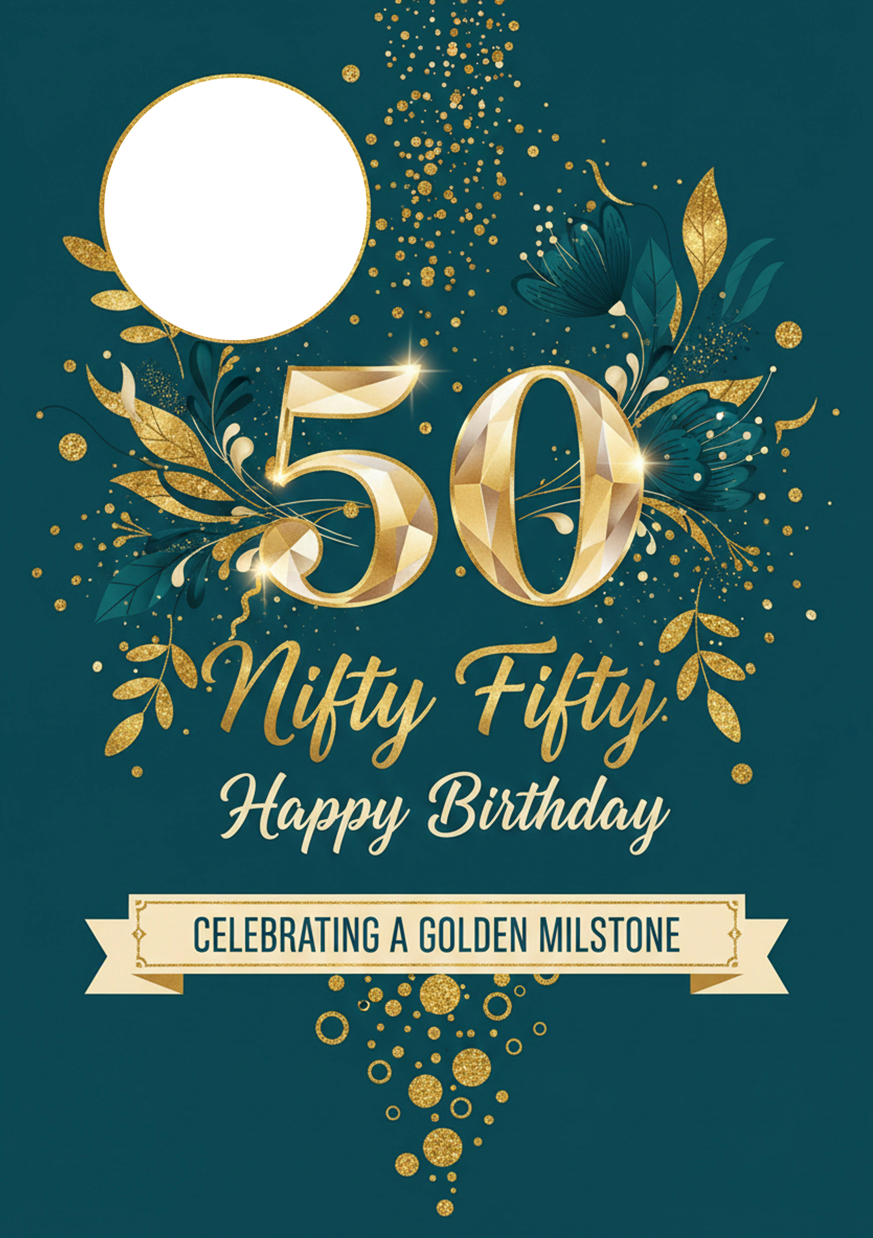 Milestone Birthday Magic - Custom Card — blank frame