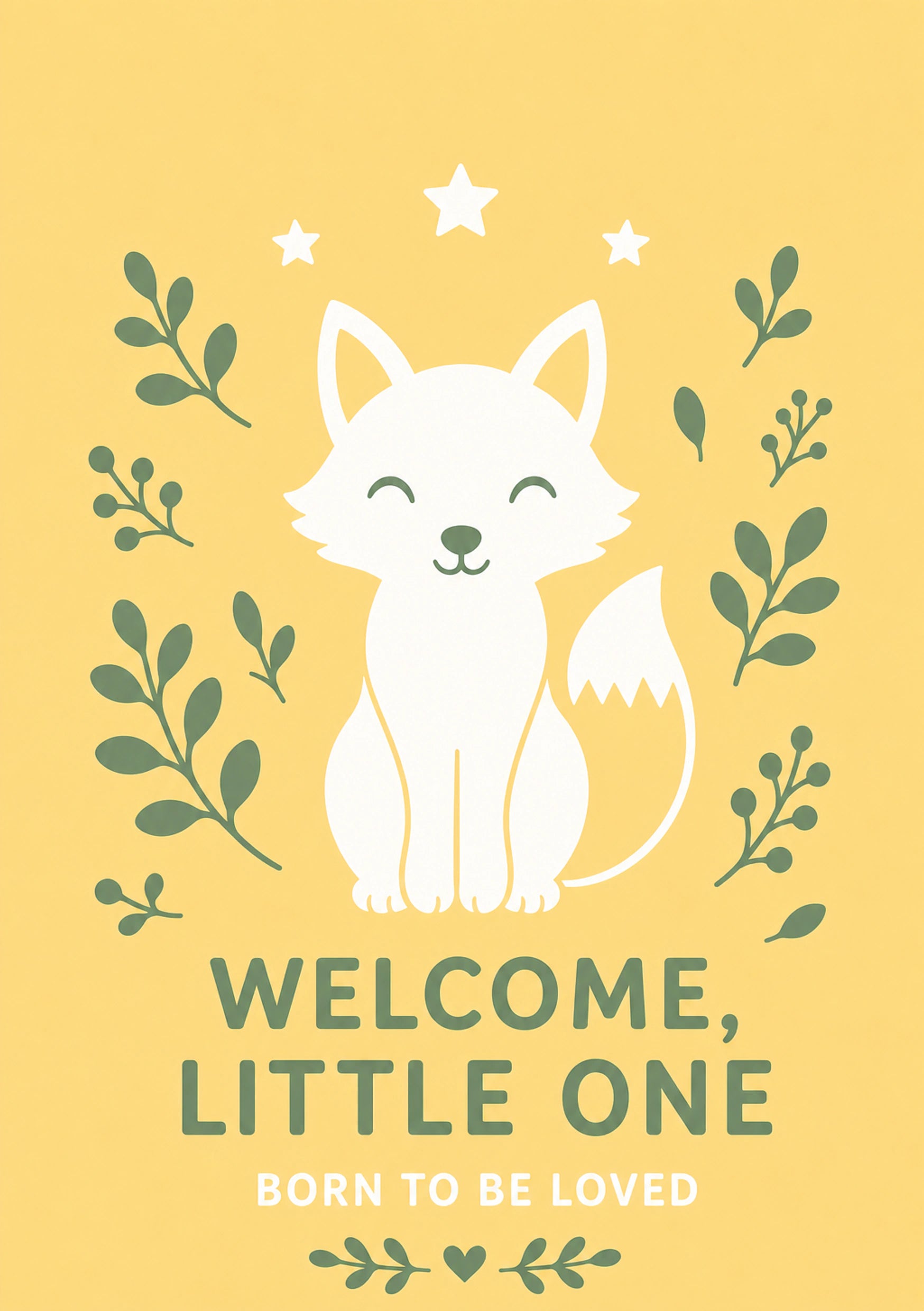 New Baby - Personalised Card — with punch holes