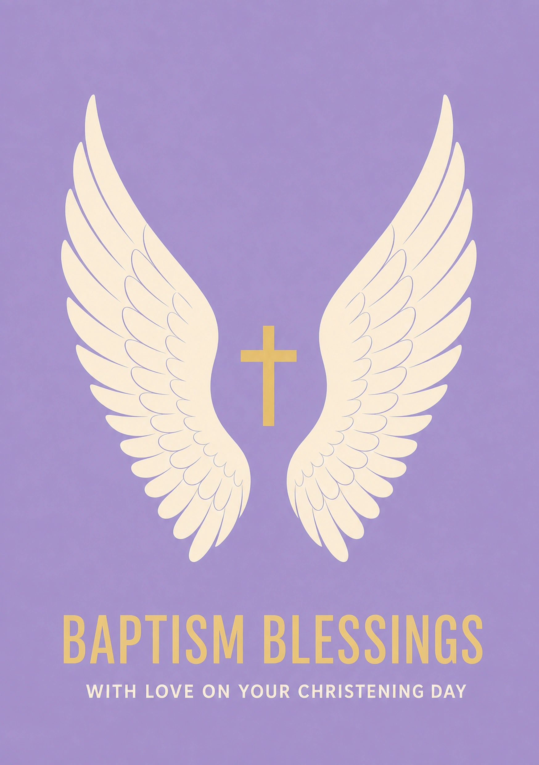 Christening - Personalised Card — with punch holes