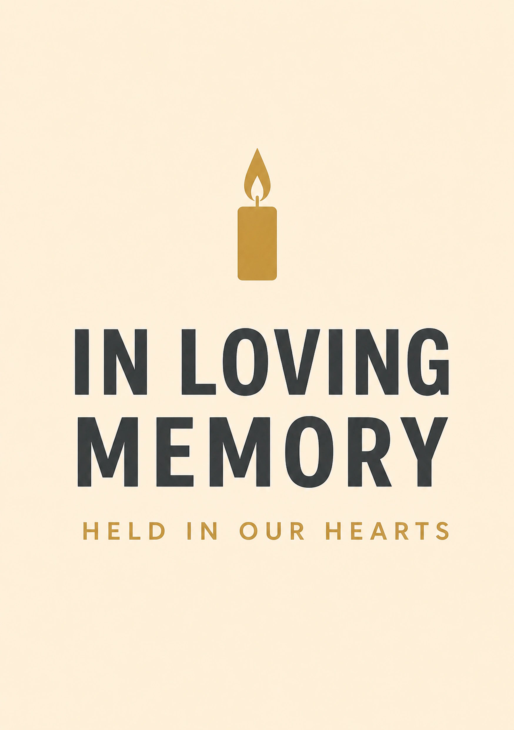 Sympathy - Personalised Card — with punch holes