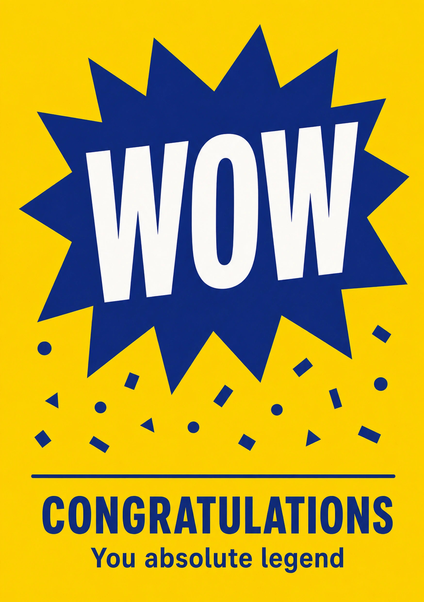Congratulations - Personalised Card — with punch holes