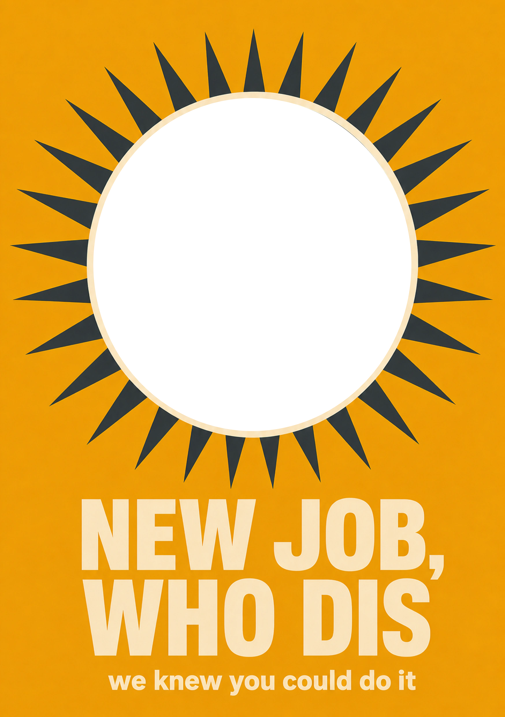 New Job - Personalised Card — with punch holes