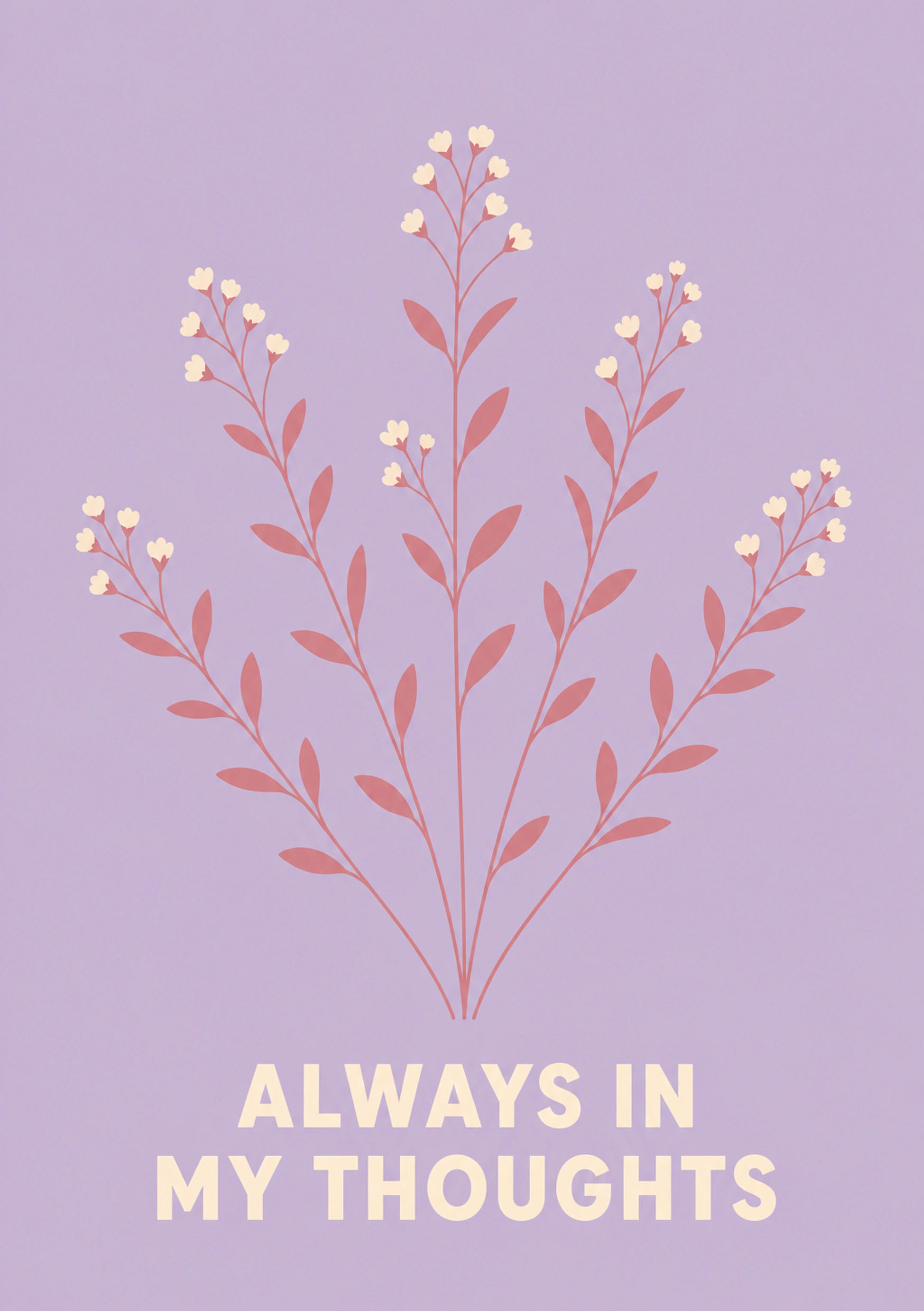 Thinking Of You - Personalised Card — with punch holes