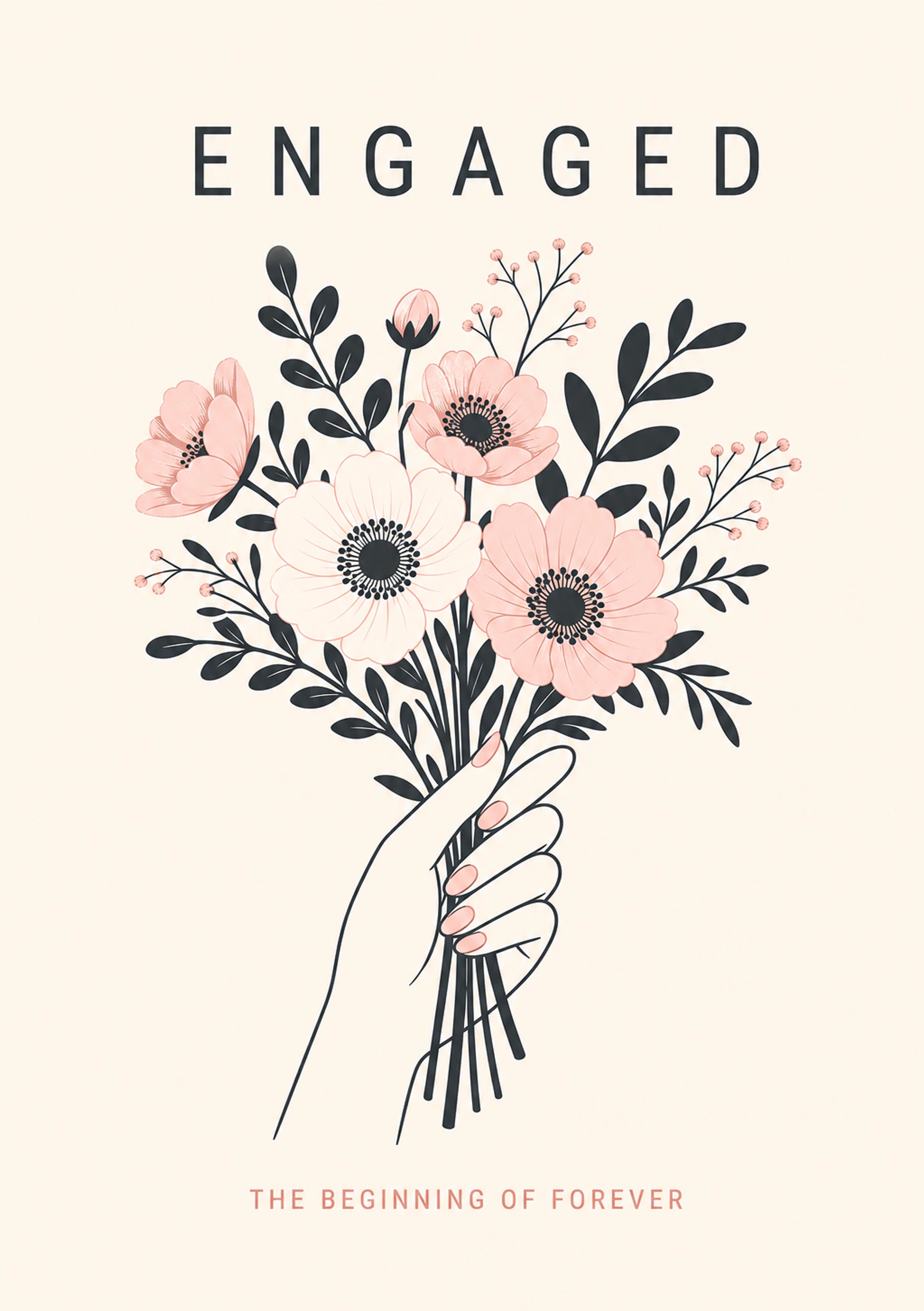 Engagement - Personalised Card — with punch holes