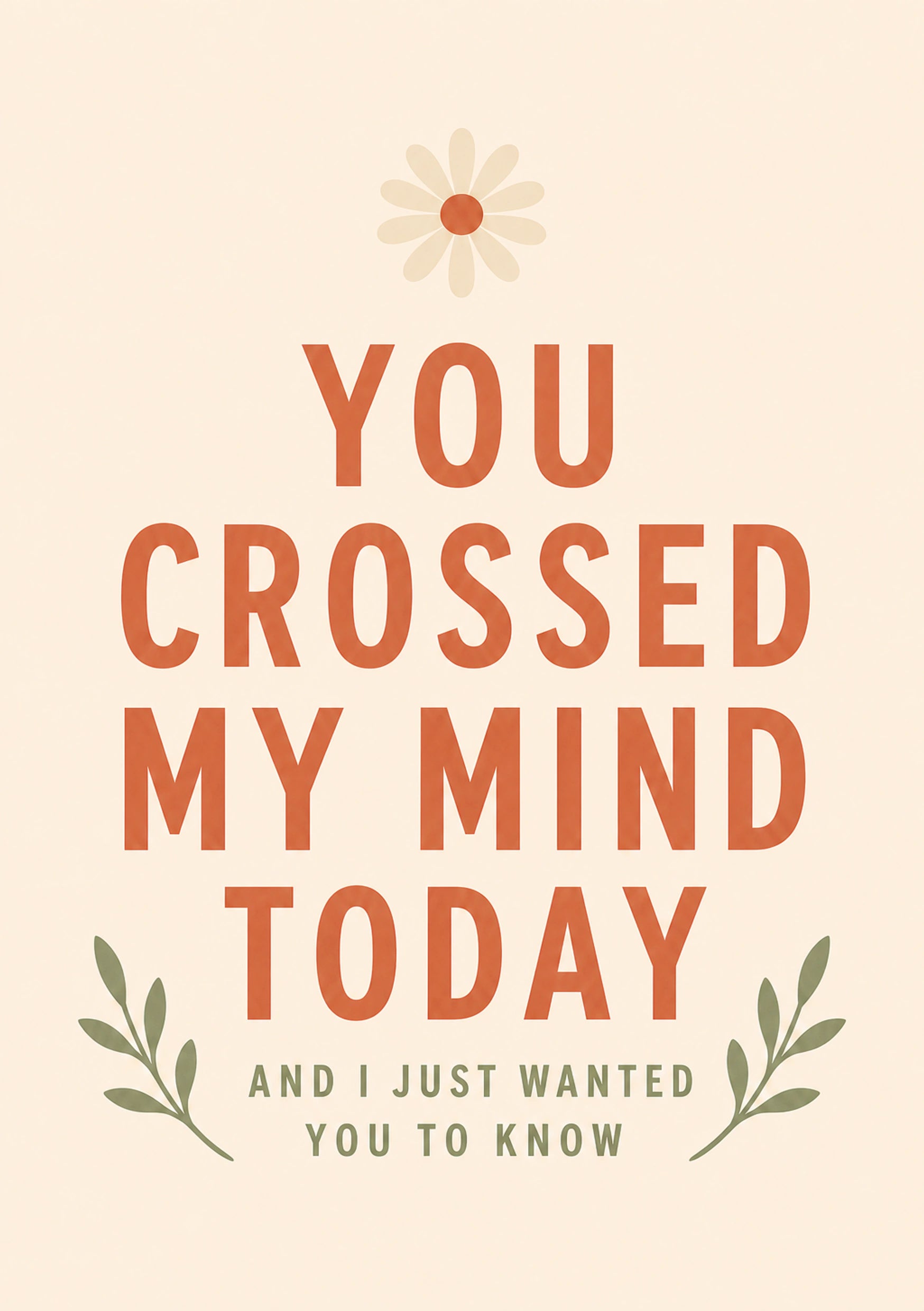 Thinking Of You - Personalised Card — with punch holes