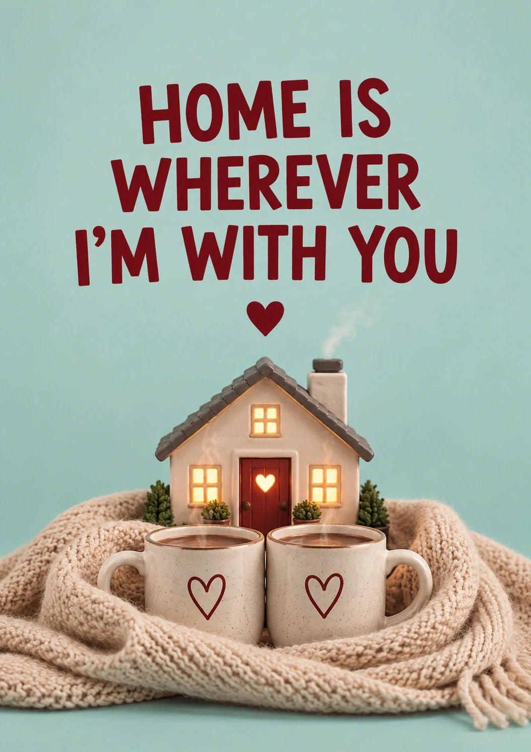 Valentine's day - Personalised Card — with punch holes