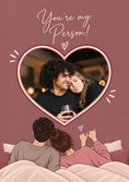 Load image into Gallery viewer, Valentine's day - Personalised Card — with punch holes
