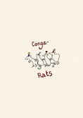 Load image into Gallery viewer, Funny Conga Rats Dancing Mice Congratulations Card
