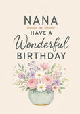 Load image into Gallery viewer, Nana Floral Bouquet Wonderful Birthday Card for Her
