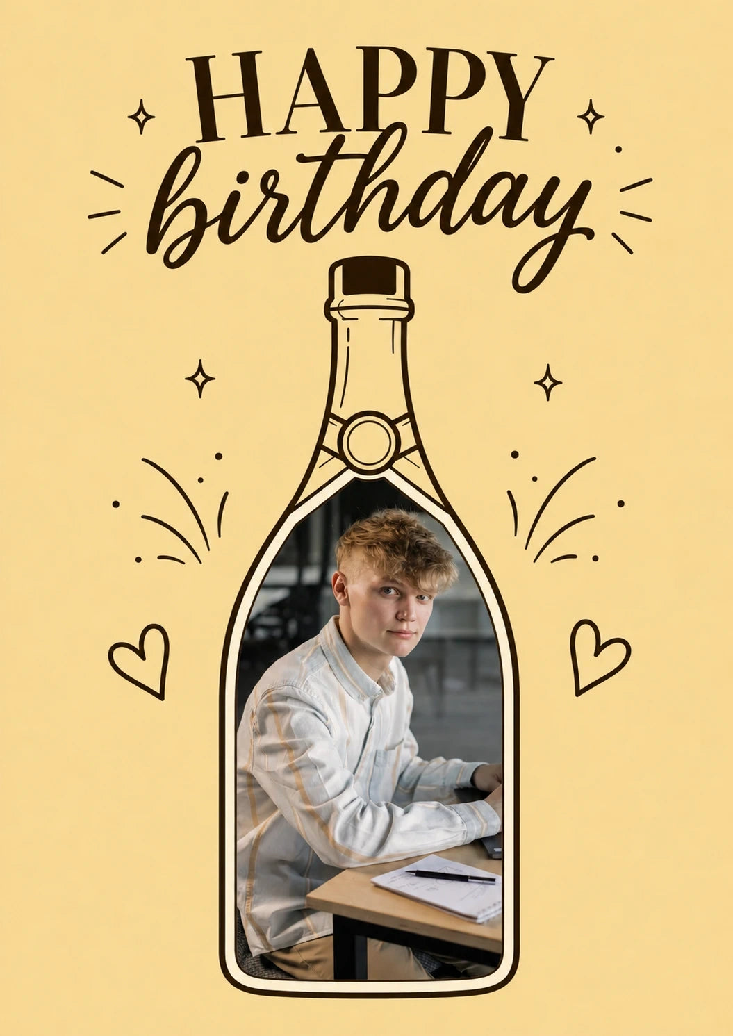 Birthdays - Personalised Card — with punch holes