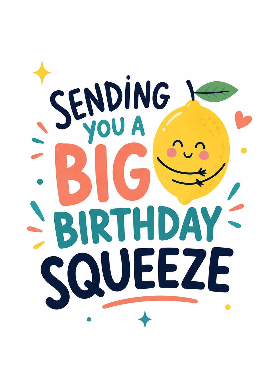 Funny Lemon Big Squeeze 13th Birthday Card