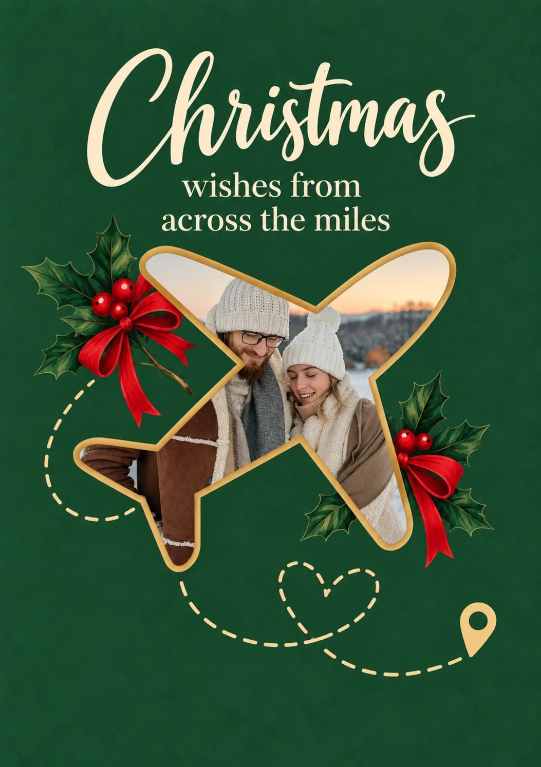 Christmas - Personalised Card — with punch holes