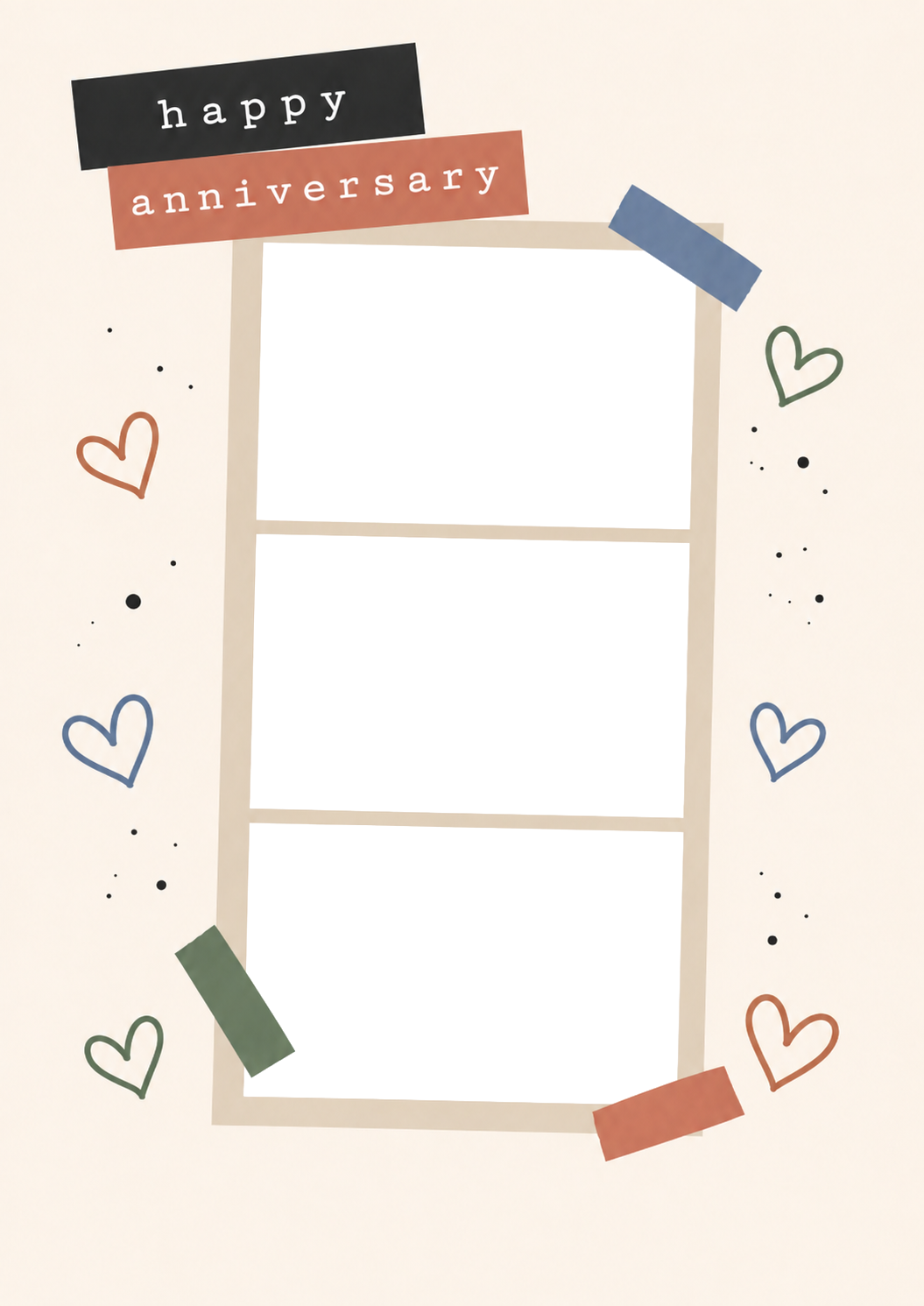 Happy Anniversary Scrapbook Strip Photo Upload Birthday Card