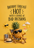 Load image into Gallery viewer, Funny Birthday Forecast Bad Decisions 60th Birthday Card
