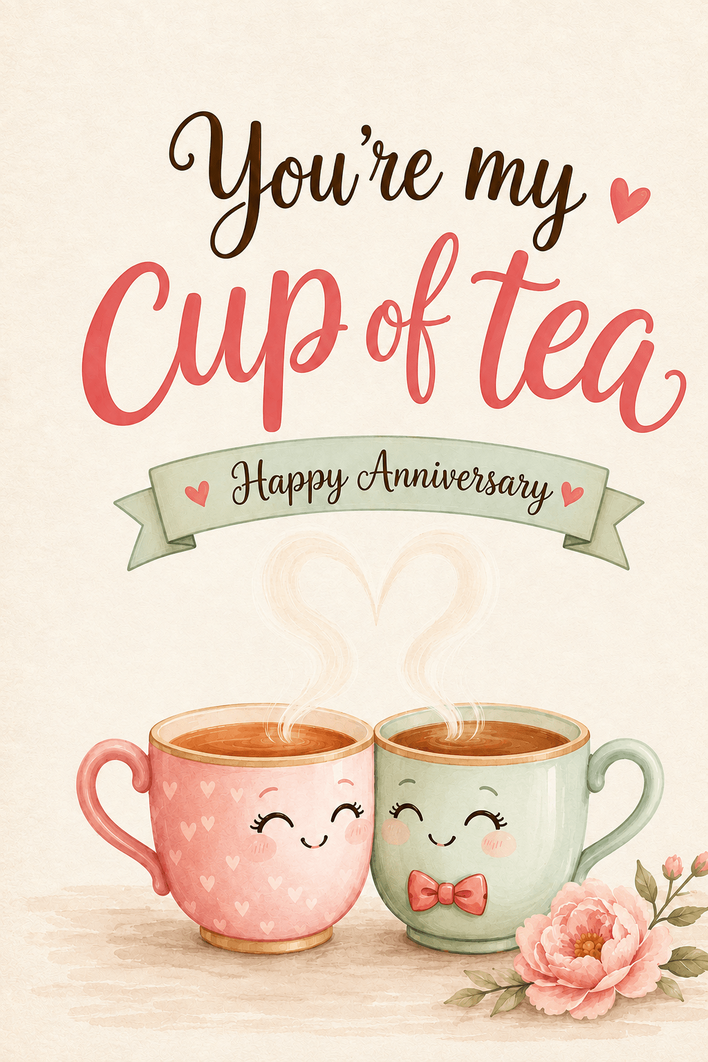 You're My Cup of Tea Anniversary Card