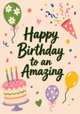 Load image into Gallery viewer, Birthdays - Personalised Card — with punch holes
