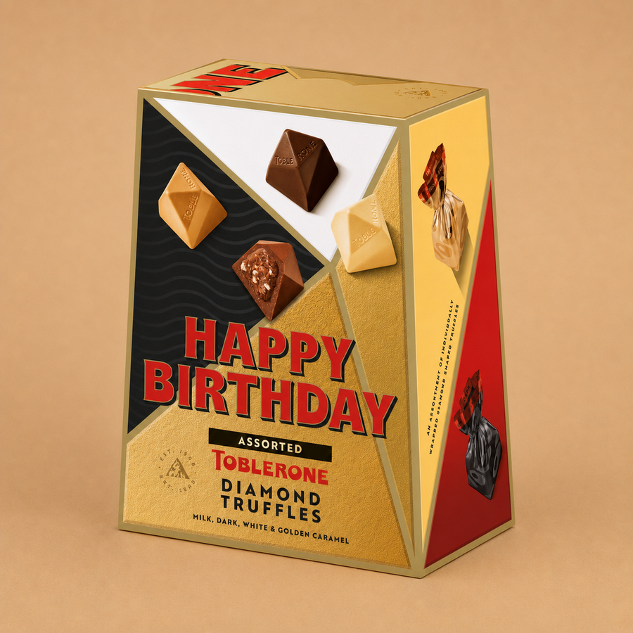 "Happy Birthday" Toblerone Truffles Chocolate Box 180g