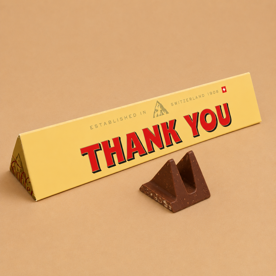 Toblerone "Thank You" Milk Chocolate Bar 340g