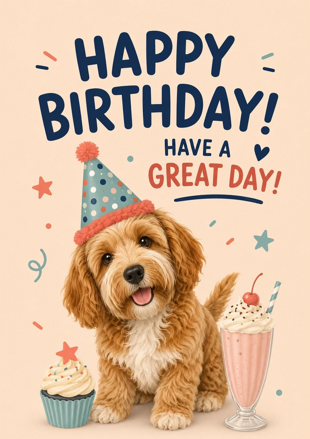 Birthdays - Personalised Card — with punch holes