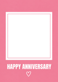 Load image into Gallery viewer, Pink Bold Text Photo Upload Anniversary Card for Her

