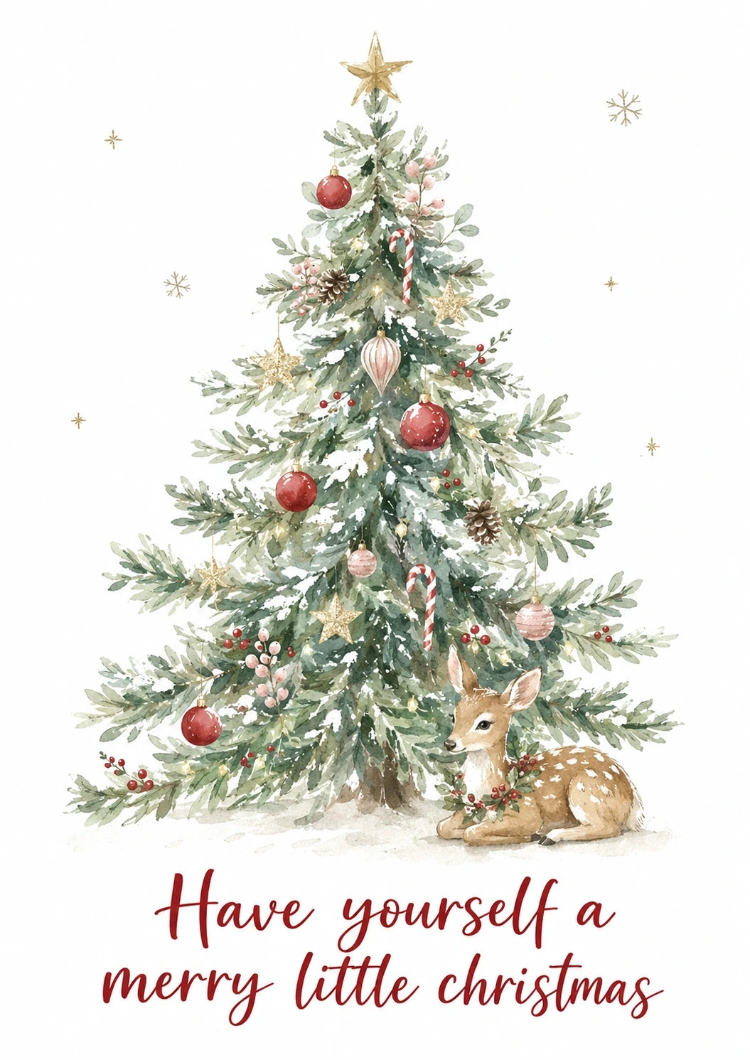 Christmas - Personalised Card — with punch holes