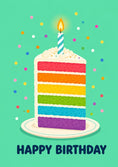 Load image into Gallery viewer, Rainbow Layer Cake 12th Birthday Card
