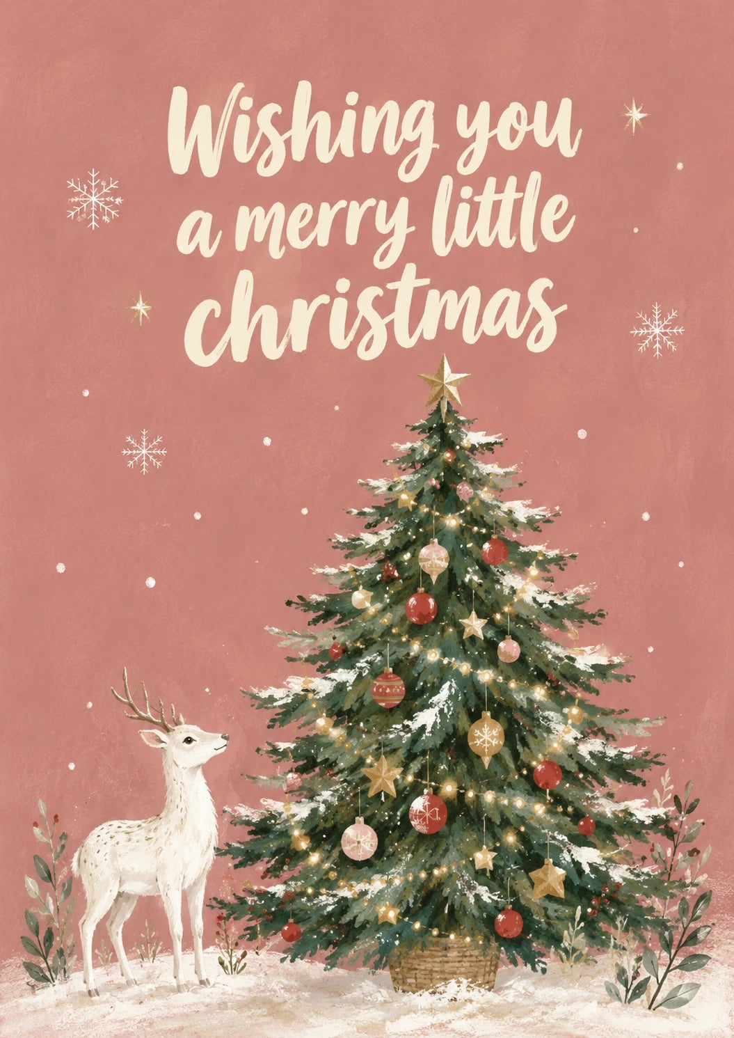 Christmas - Personalised Card — with punch holes