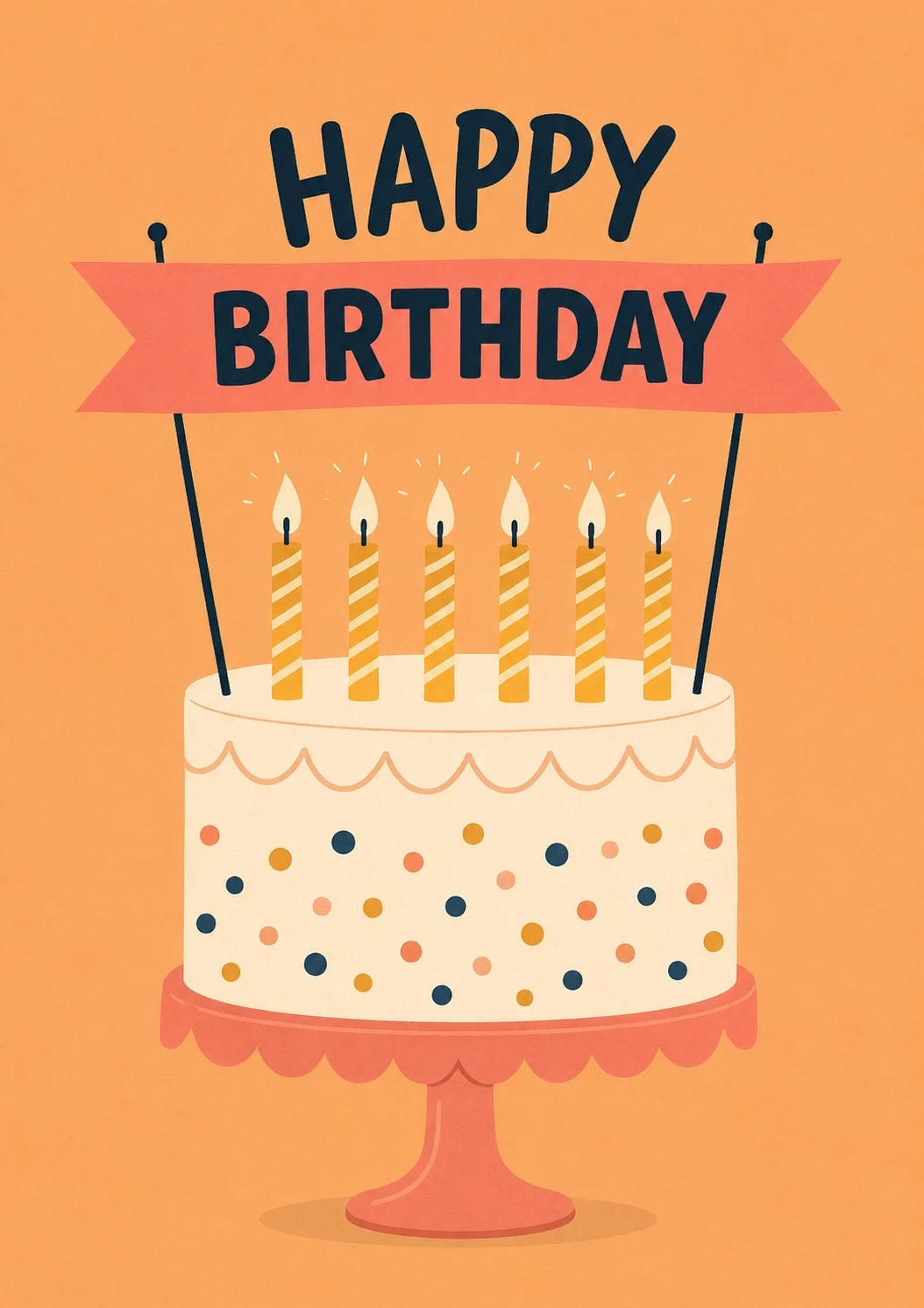 Birthdays - Personalised Card — with punch holes