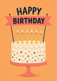 Load image into Gallery viewer, Colourful Polka Dot Cake 25th Birthday Card
