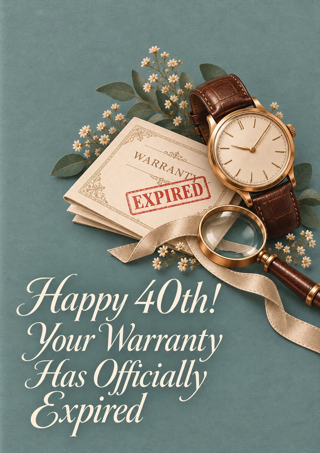 Funny Warranty Expired 40th Birthday Card