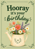 Load image into Gallery viewer, Birthdays - Personalised Card — with punch holes
