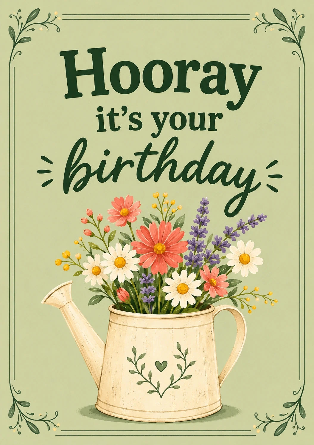 Birthdays - Personalised Card — with punch holes