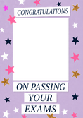 Load image into Gallery viewer, Colourful Stars Passing Exams Photo Upload Congratulations Card for Her

