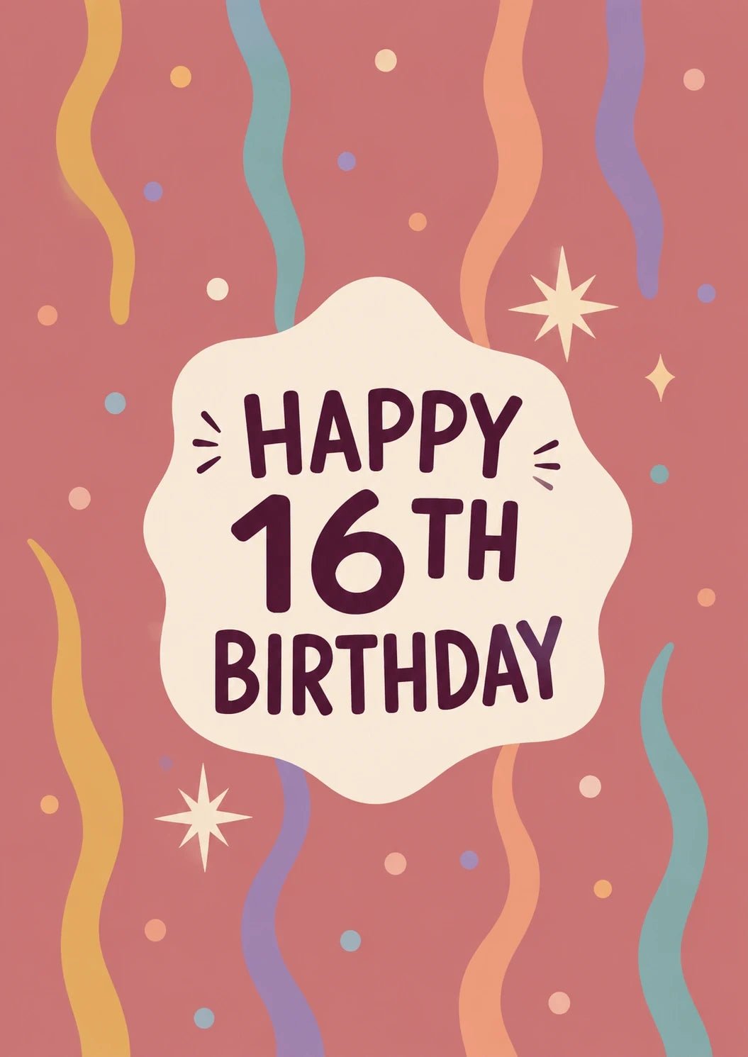 Birthdays - Personalised Card — with punch holes