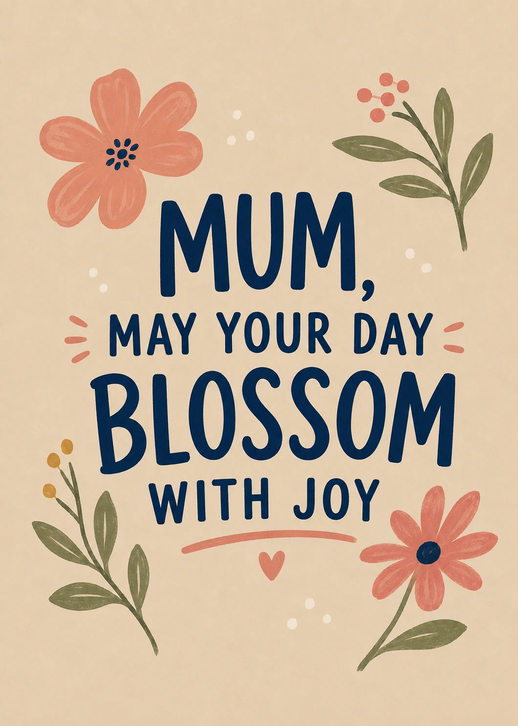 Floral Blossom With Joy 45th Birthday Card for Her