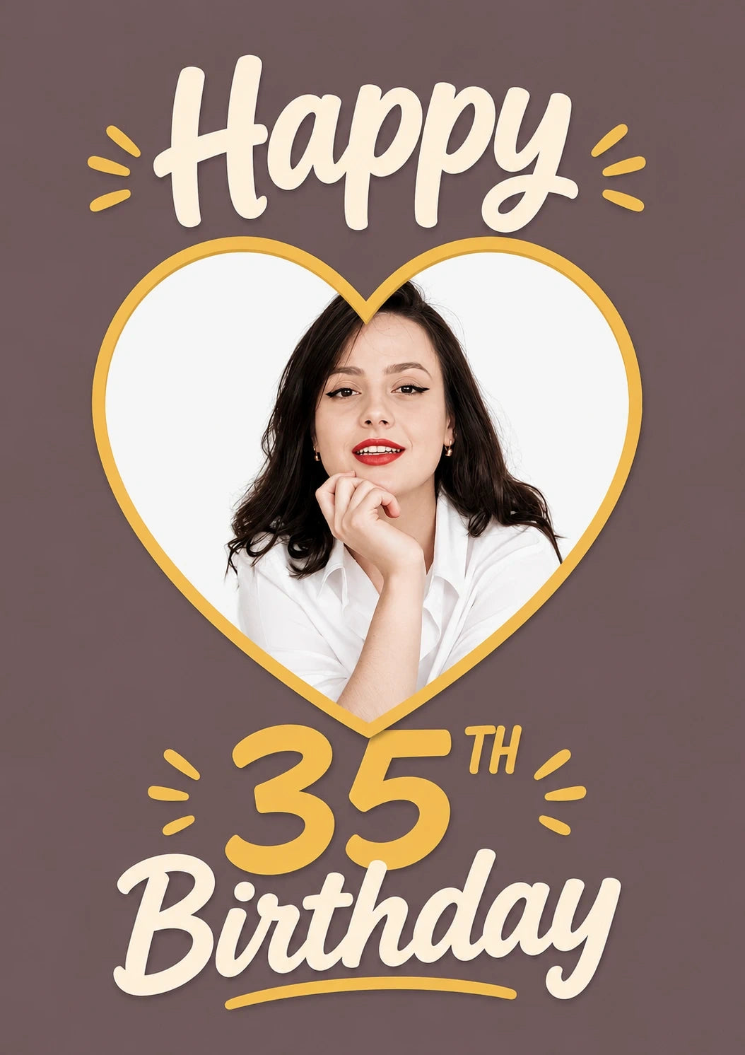 Birthdays - Personalised Card — with punch holes