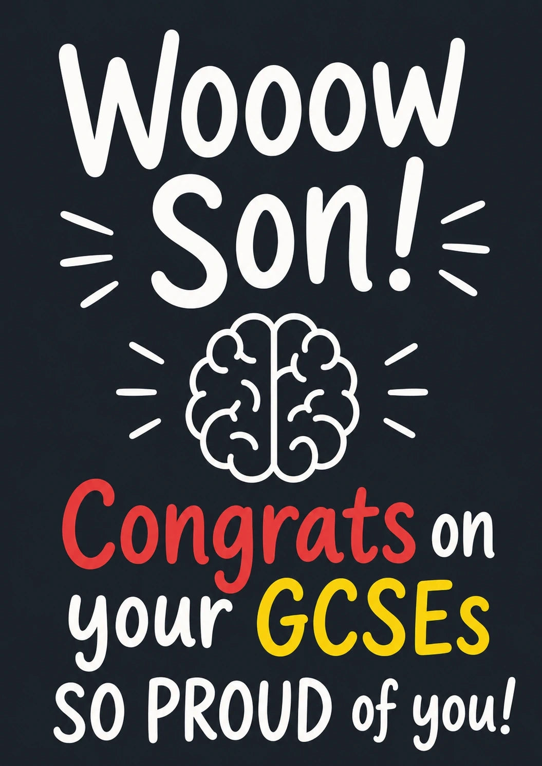 Gcses - Personalised Card — with punch holes