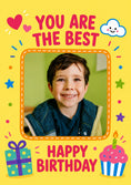 Load image into Gallery viewer, Birthdays - Personalised Card — with punch holes
