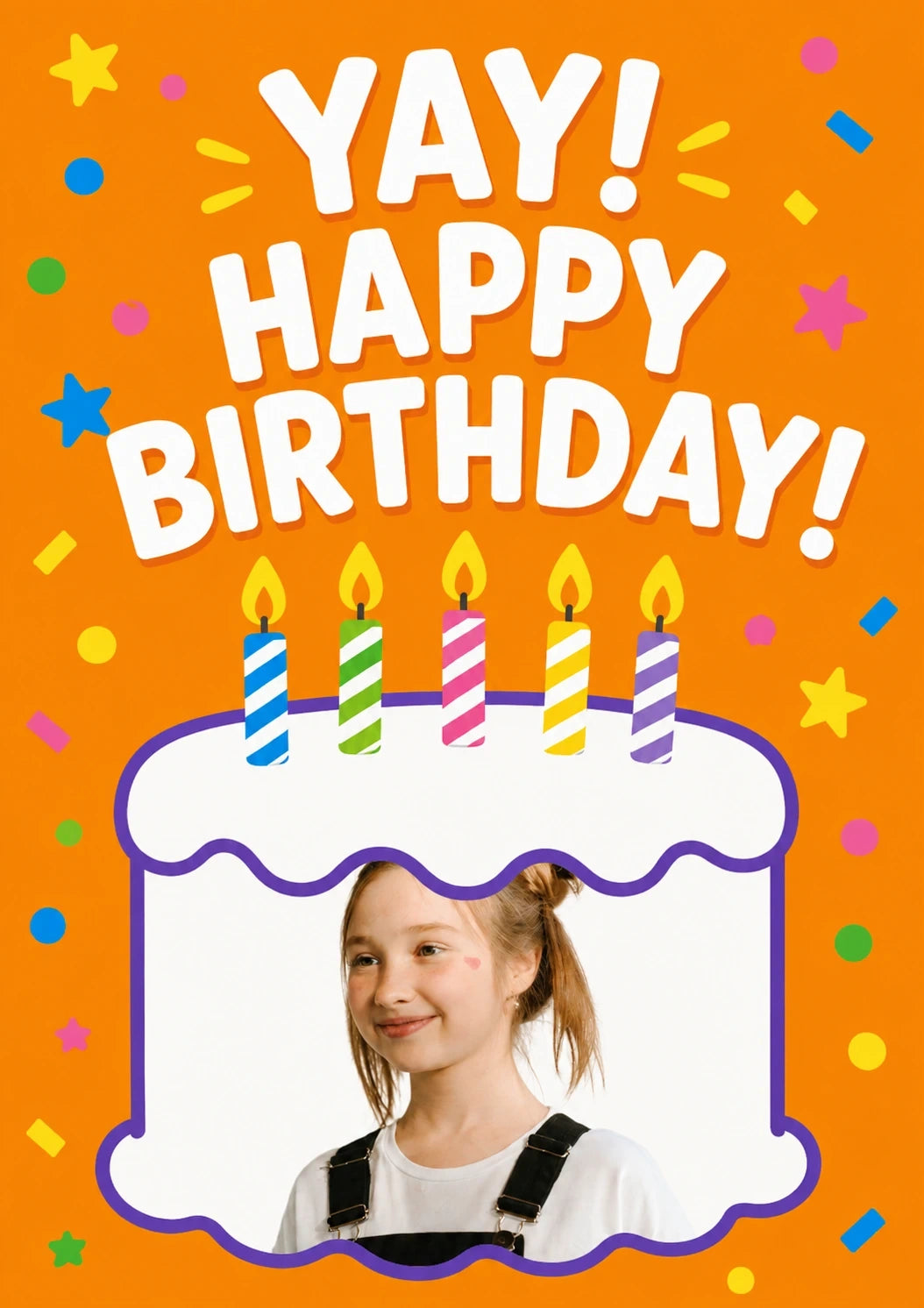Birthdays - Personalised Card — with punch holes